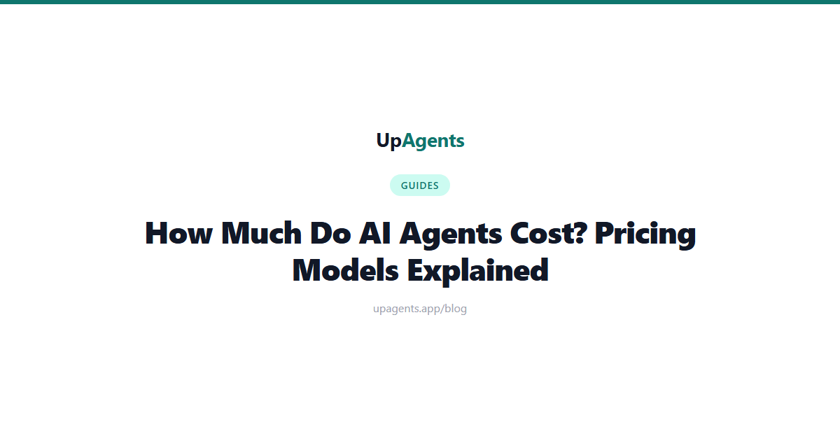 Breakdown of AI agent pricing models and cost comparison