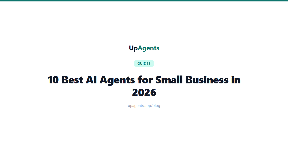 List of the 10 best AI agents for small businesses in 2026
